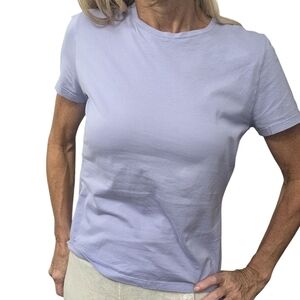 Vintage TSE Lavender Italian Cotton Tee Minimalist Quiet Luxury L